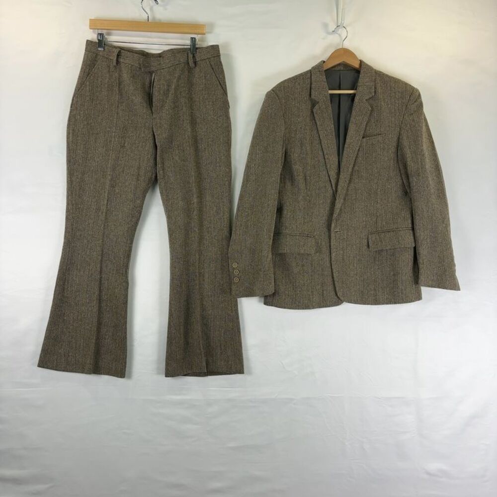 BespokeFit Herringbone Tweed Suit 40 US